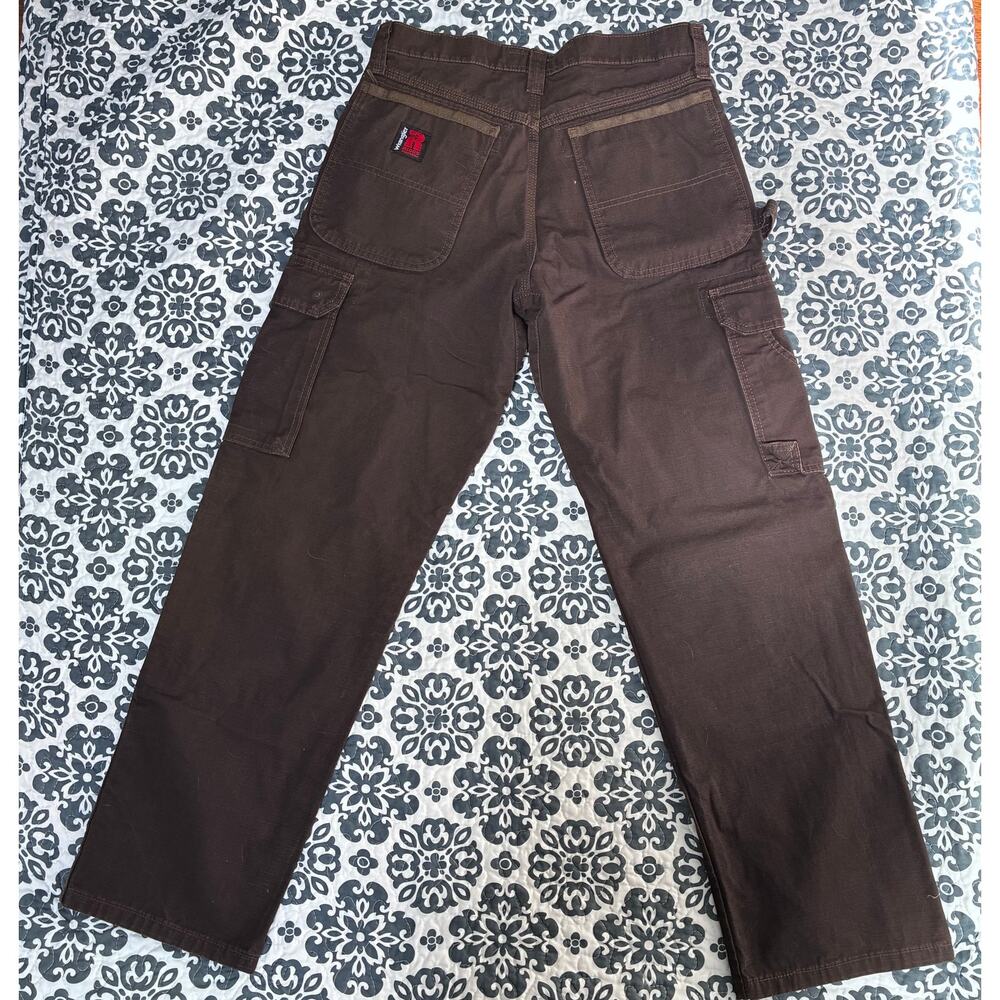 Wrangler Riggs Brown Carpenter Work Pants 30x30 | Utility Cargo Distressed - Picture 11 of 11